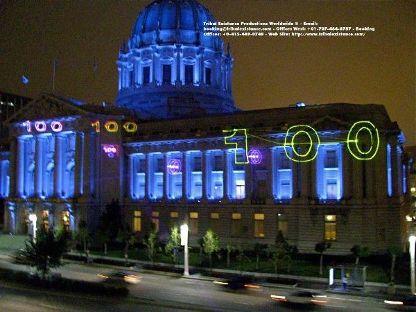 High Power Laser Graphic Signs - City Hall by Tribal Existance Productions Worldwide
