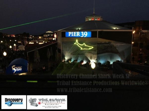 Discovery Channel Laser Display Film Shoot Shark Week