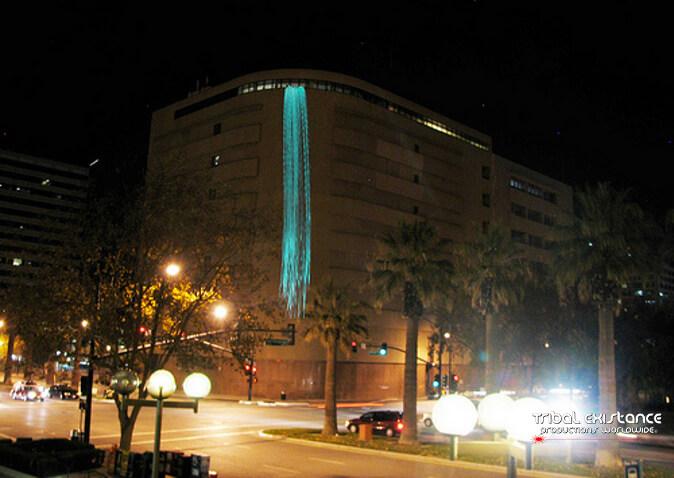Laser Projection Mapping Onto Buildings