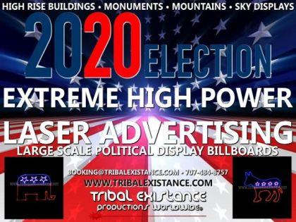 Political Laser Billboard Advertising
